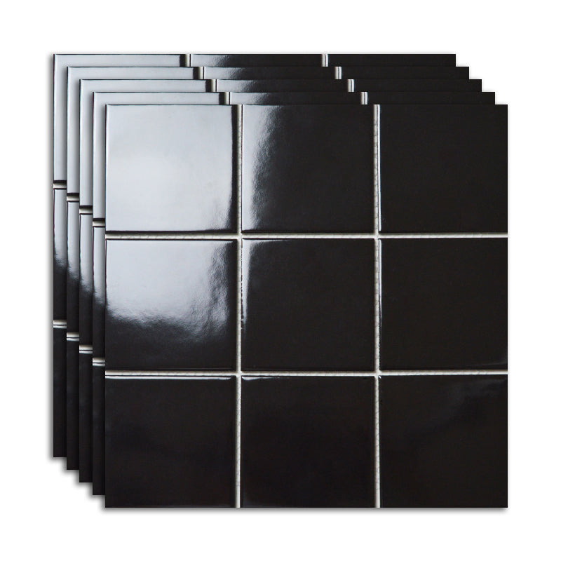Ceramic Floor and Wall Tile Slip Resistant Floor and Wall Tile with Square Shape Black 44 Pieces Clearhalo 'Floor Tiles & Wall Tiles' 'floor_tiles_wall_tiles' 'Flooring 'Home Improvement' 'home_improvement' 'home_improvement_floor_tiles_wall_tiles' Walls and Ceiling' 7383364