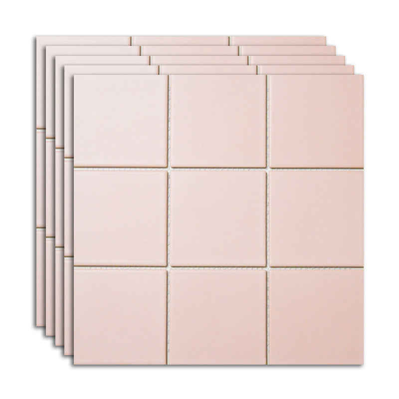Ceramic Floor and Wall Tile Slip Resistant Floor and Wall Tile with Square Shape Pink Clearhalo 'Floor Tiles & Wall Tiles' 'floor_tiles_wall_tiles' 'Flooring 'Home Improvement' 'home_improvement' 'home_improvement_floor_tiles_wall_tiles' Walls and Ceiling' 7383380