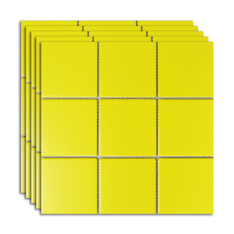 Ceramic Floor and Wall Tile Slip Resistant Floor and Wall Tile with Square Shape Bright Yellow Clearhalo 'Floor Tiles & Wall Tiles' 'floor_tiles_wall_tiles' 'Flooring 'Home Improvement' 'home_improvement' 'home_improvement_floor_tiles_wall_tiles' Walls and Ceiling' 7383402