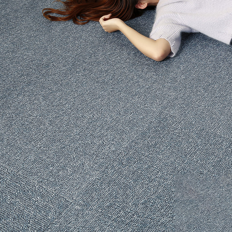 Water-resistant Plastic Floor Rectangular Fabric Look Square Edge Floor Tile Dark Blue-Gray Clearhalo 'Flooring 'Home Improvement' 'home_improvement' 'home_improvement_vinyl_flooring' 'Vinyl Flooring' 'vinyl_flooring' Walls and Ceiling' 7383500