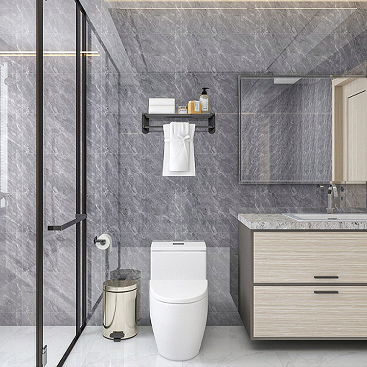 Modern Peel & Stick Field Tile PVC Rectangular Wallpaper for Kitchen Backsplash Dark Gray 20-Piece Set Clearhalo 'Flooring 'Home Improvement' 'home_improvement' 'home_improvement_peel_stick_blacksplash' 'Peel & Stick Backsplash Tile' 'peel_stick_blacksplash' 'Walls & Ceilings' Walls and Ceiling' 7389388