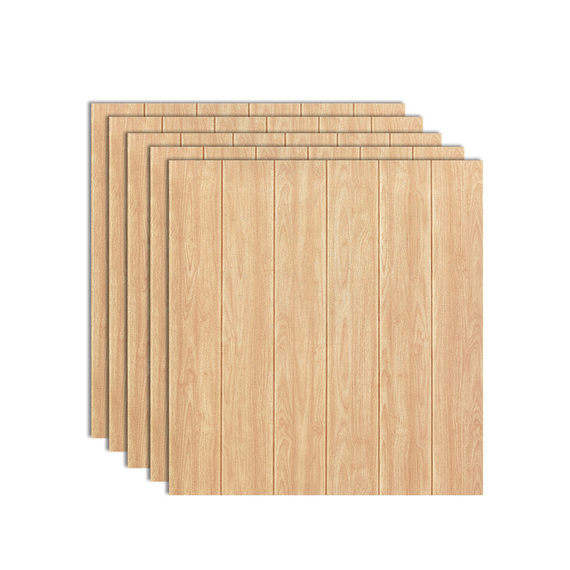 Plastic Backsplash Panels Peel and Stick Wainscoting with Waterproof Ivory & Cream 5-Piece Set Clearhalo 'Flooring 'Home Improvement' 'home_improvement' 'home_improvement_wall_paneling' 'Wall Paneling' 'wall_paneling' 'Walls & Ceilings' Walls and Ceiling' 7391954