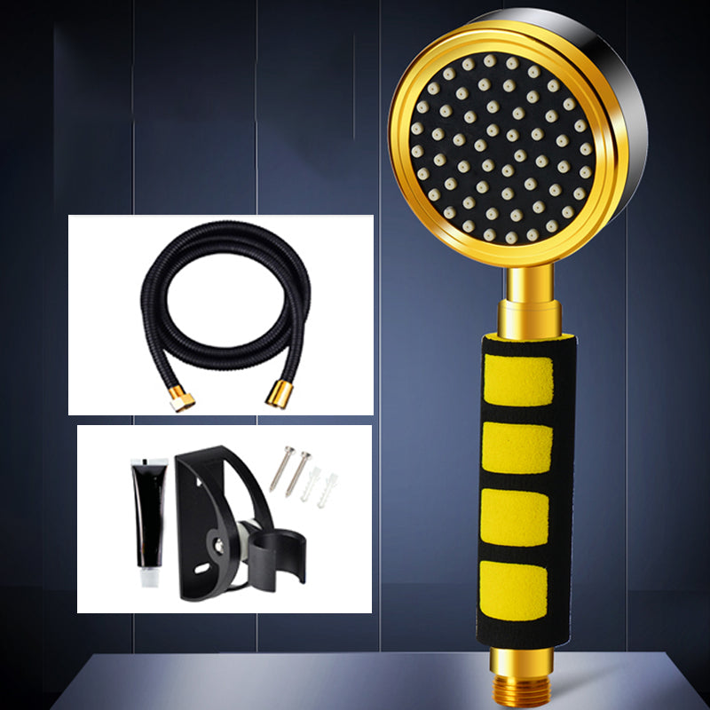 Modern Aluminium Hand Shower Water Efficient Wall-Mount Hand Shower Gold Shower & Hose & Hole-free Wall Seat Clearhalo 'Bathroom Remodel & Bathroom Fixtures' 'Home Improvement' 'home_improvement' 'home_improvement_shower_heads' 'Shower Heads' 'shower_heads' 'Showers & Bathtubs Plumbing' 'Showers & Bathtubs' 7394052