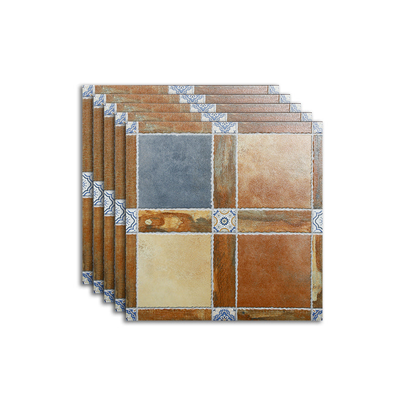 Square Singular Tile American Classic Slip Resistant Outdoor Floor Tile Yellow-Brown Clearhalo 'Floor Tiles & Wall Tiles' 'floor_tiles_wall_tiles' 'Flooring 'Home Improvement' 'home_improvement' 'home_improvement_floor_tiles_wall_tiles' Walls and Ceiling' 7397432