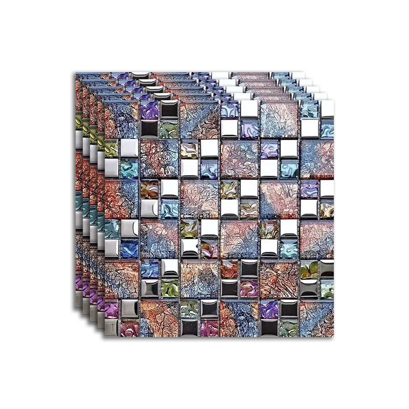 Modern Mosaic Tile Glass Brick Look Wall Tile with Scratch Resistant Purple Clearhalo 'Floor Tiles & Wall Tiles' 'floor_tiles_wall_tiles' 'Flooring 'Home Improvement' 'home_improvement' 'home_improvement_floor_tiles_wall_tiles' Walls and Ceiling' 7398222