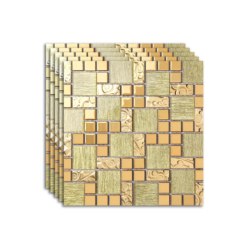 Modern Mosaic Tile Glass Brick Look Wall Tile with Scratch Resistant Light Yellow Clearhalo 'Floor Tiles & Wall Tiles' 'floor_tiles_wall_tiles' 'Flooring 'Home Improvement' 'home_improvement' 'home_improvement_floor_tiles_wall_tiles' Walls and Ceiling' 7398227