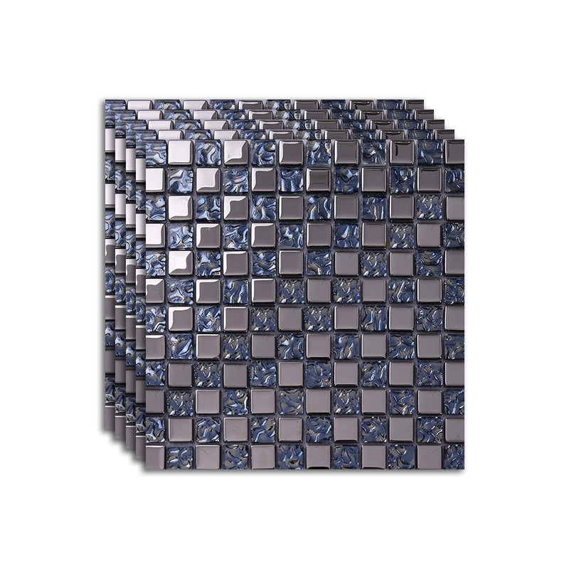 Modern Mosaic Tile Glass Brick Look Wall Tile with Scratch Resistant Purplish Blue Clearhalo 'Floor Tiles & Wall Tiles' 'floor_tiles_wall_tiles' 'Flooring 'Home Improvement' 'home_improvement' 'home_improvement_floor_tiles_wall_tiles' Walls and Ceiling' 7398230