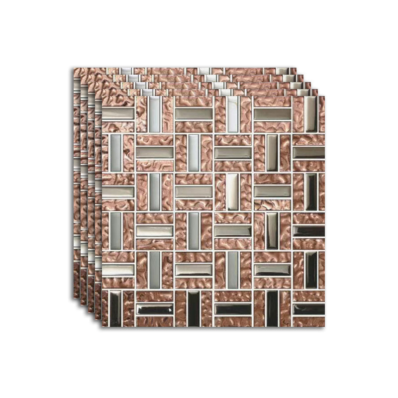 Modern Mosaic Tile Glass Brick Look Wall Tile with Scratch Resistant Khaki Gray Clearhalo 'Floor Tiles & Wall Tiles' 'floor_tiles_wall_tiles' 'Flooring 'Home Improvement' 'home_improvement' 'home_improvement_floor_tiles_wall_tiles' Walls and Ceiling' 7398247