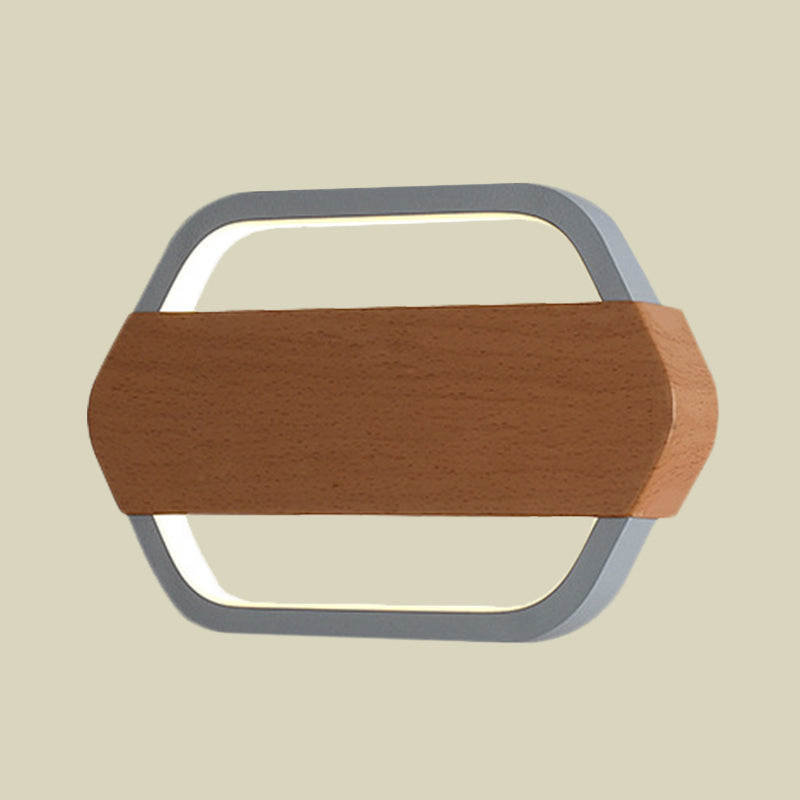 Acrylic Hexagonal Wall Lamp Fixture Contemporary Grey LED Sconce Lamp for Bedroom Clearhalo 'Modern wall lights' 'Modern' 'Wall Lamps & Sconces' 'Wall Lights' Lighting' 740251