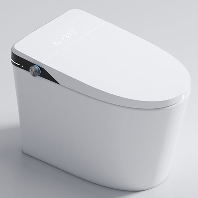 Modern White Flush Toilet Heated Seat Included Urine Toilet for Washroom Black White 12" Clearhalo 'Bathroom Remodel & Bathroom Fixtures' 'Home Improvement' 'home_improvement' 'home_improvement_toilets' 'Toilets & Bidets' 'Toilets' 7404327