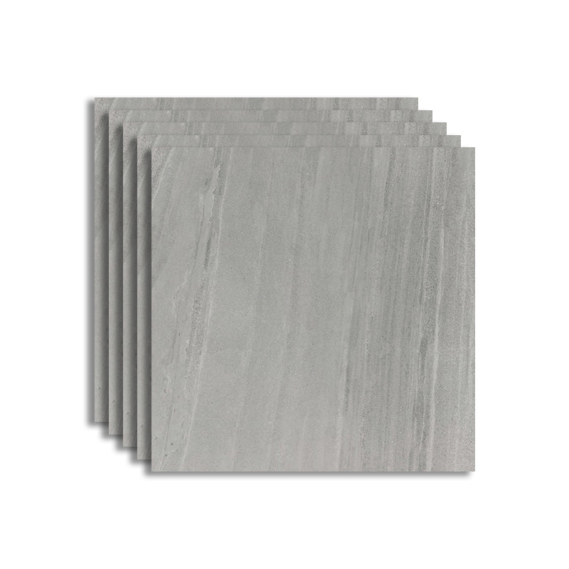 Floor Tile Square Scratch Resistant Ceramic Marble Print Non-Skid Matter Floor Tile Grey Clearhalo 'Floor Tiles & Wall Tiles' 'floor_tiles_wall_tiles' 'Flooring 'Home Improvement' 'home_improvement' 'home_improvement_floor_tiles_wall_tiles' Walls and Ceiling' 7410530