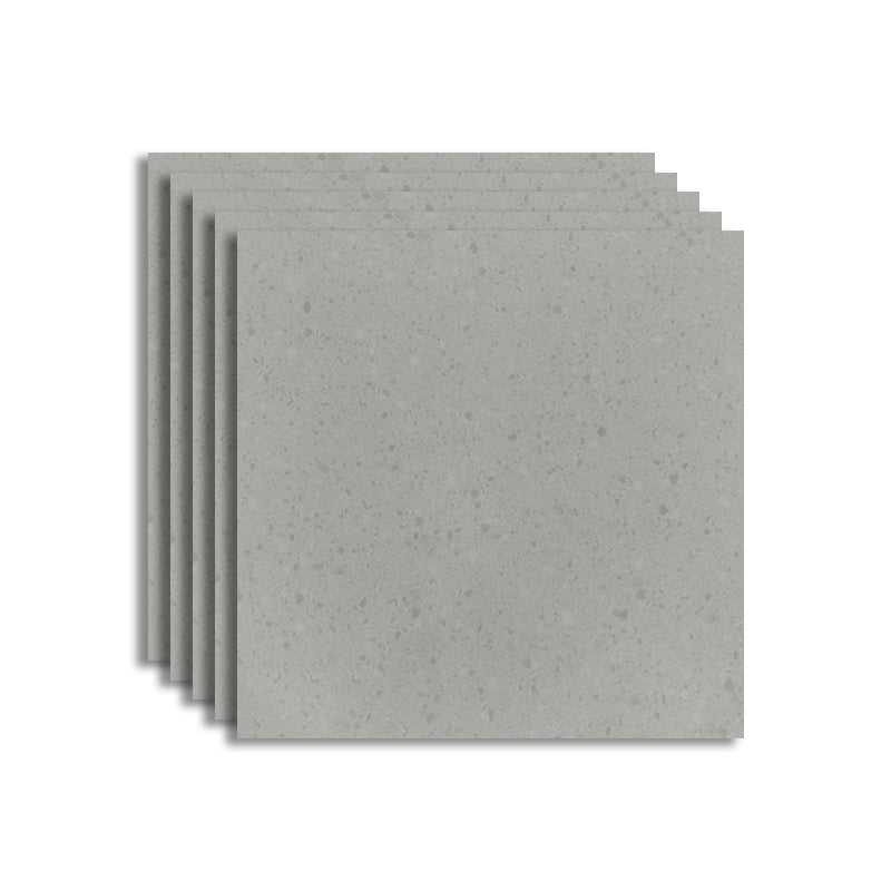 Floor Tile Square Scratch Resistant Ceramic Marble Print Non-Skid Matter Floor Tile Light Gray Clearhalo 'Floor Tiles & Wall Tiles' 'floor_tiles_wall_tiles' 'Flooring 'Home Improvement' 'home_improvement' 'home_improvement_floor_tiles_wall_tiles' Walls and Ceiling' 7410533