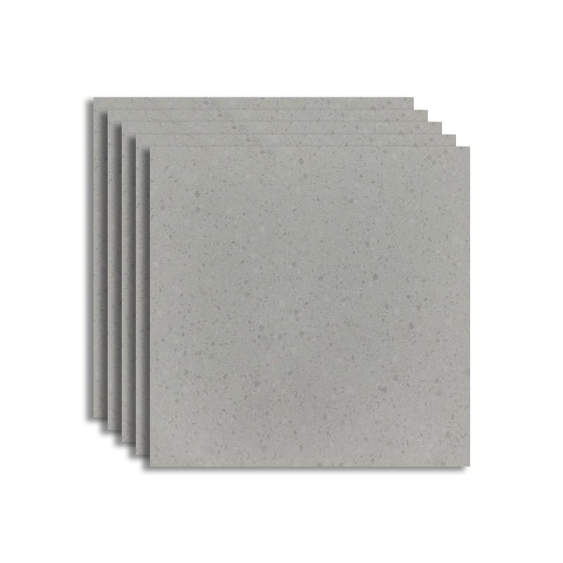 Floor Tile Square Scratch Resistant Ceramic Marble Print Non-Skid Matter Floor Tile Light Heather Gray Clearhalo 'Floor Tiles & Wall Tiles' 'floor_tiles_wall_tiles' 'Flooring 'Home Improvement' 'home_improvement' 'home_improvement_floor_tiles_wall_tiles' Walls and Ceiling' 7410549