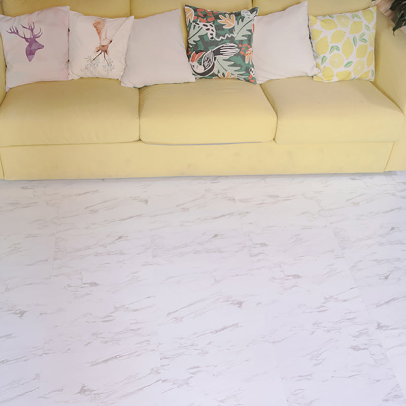 Modern Square Plastic Floor Water Resistant Peel & Stick Floor Tiles Light Gray 32.3 sq ft. - 15 Pieces Clearhalo 'Flooring 'Home Improvement' 'home_improvement' 'home_improvement_vinyl_flooring' 'Vinyl Flooring' 'vinyl_flooring' Walls and Ceiling' 7412548