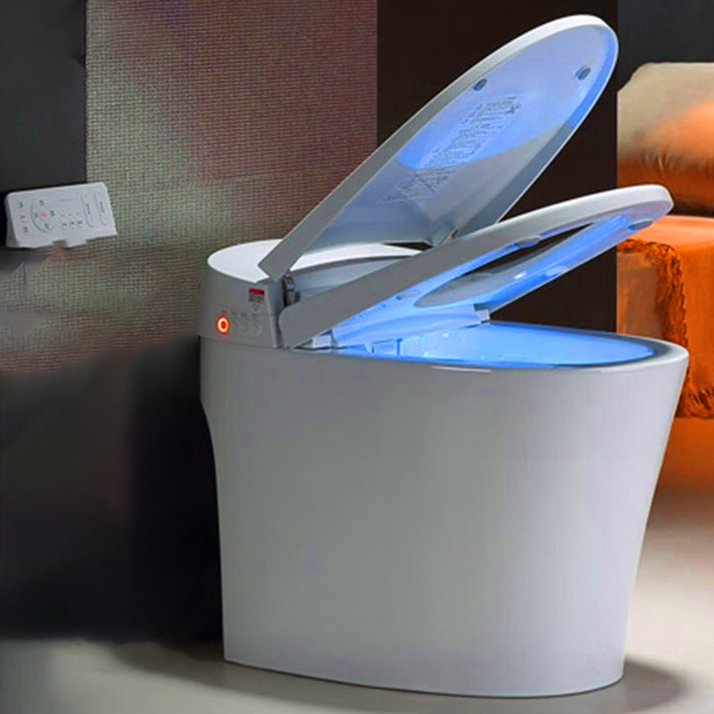 Antimicrobial Floor Mount Bidet Elongated All-In-One Toilet Seat Bidet with Heated Seat 16"L x 27"W x 20"H Clearhalo 'Bathroom Remodel & Bathroom Fixtures' 'Bidets' 'Home Improvement' 'home_improvement' 'home_improvement_bidets' 'Toilets & Bidets' 7413387