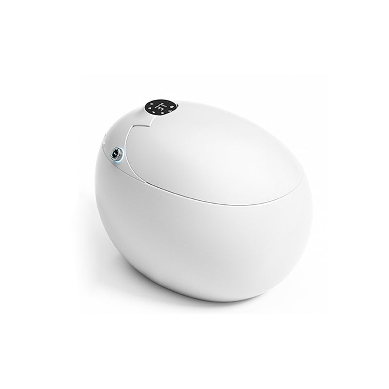 Floor Mount Bidet White Round Floor Standing Bidet with Heated Seat Automatic Lid( Top Configuration) 16" Clearhalo 'Bathroom Remodel & Bathroom Fixtures' 'Bidets' 'Home Improvement' 'home_improvement' 'home_improvement_bidets' 'Toilets & Bidets' 7416960