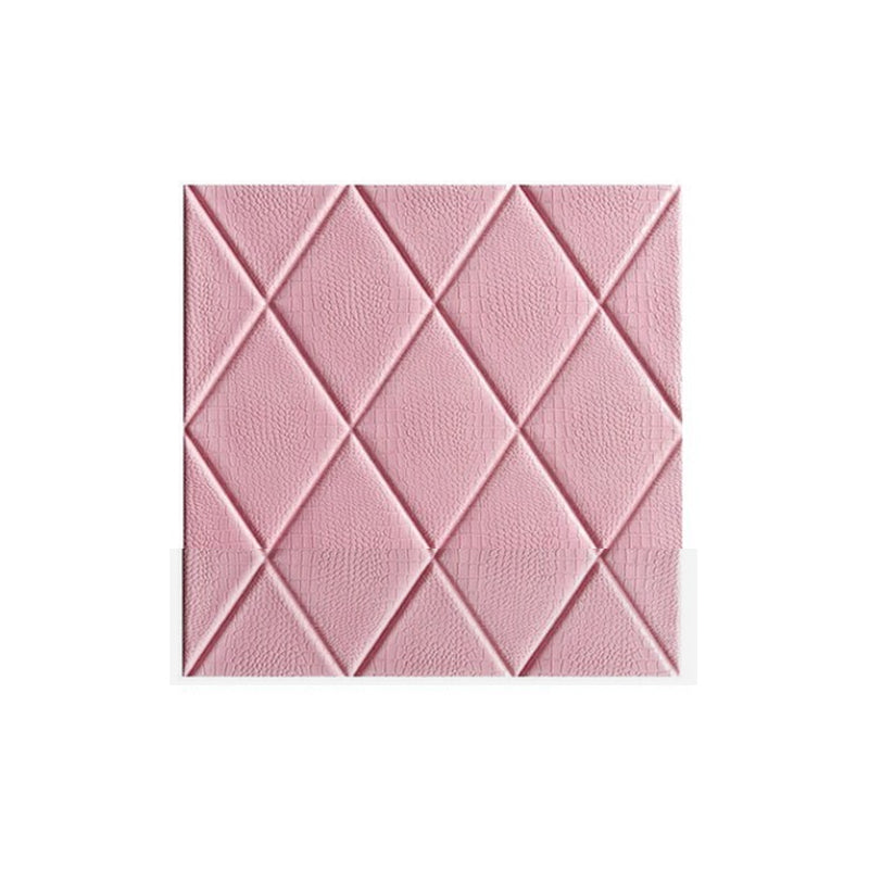 Contemporary Wall Paneling 3D Embossed Waterproof Wall Paneling Pink Clearhalo 'Flooring 'Home Improvement' 'home_improvement' 'home_improvement_wall_paneling' 'Wall Paneling' 'wall_paneling' 'Walls & Ceilings' Walls and Ceiling' 7417061