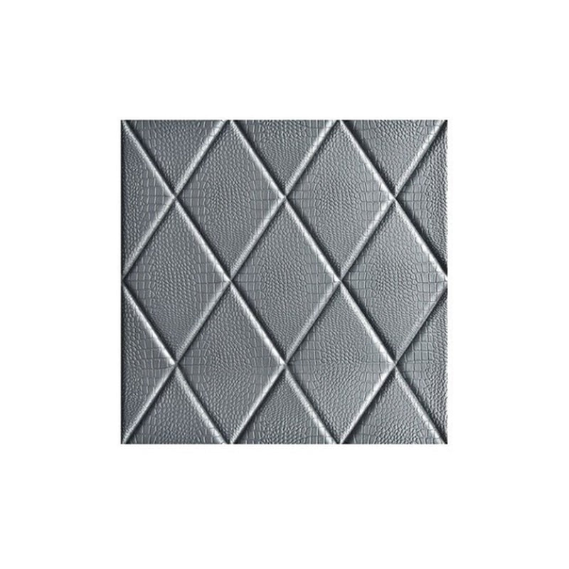 Contemporary Wall Paneling 3D Embossed Waterproof Wall Paneling Silver Gray Clearhalo 'Flooring 'Home Improvement' 'home_improvement' 'home_improvement_wall_paneling' 'Wall Paneling' 'wall_paneling' 'Walls & Ceilings' Walls and Ceiling' 7417072