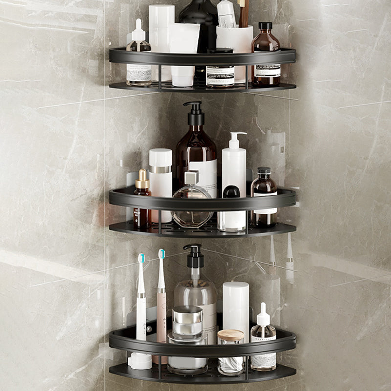 Simplicity Bathroom Accessories Hardware Set Bath Shelf Bathroom Accessory Kit 2" Black 3 Piece Set Clearhalo 'Bathroom Hardware Sets' 'Bathroom Hardware' 'Bathroom Remodel & Bathroom Fixtures' 'bathroom_hardware_sets' 'Home Improvement' 'home_improvement' 'home_improvement_bathroom_hardware_sets' 7422783