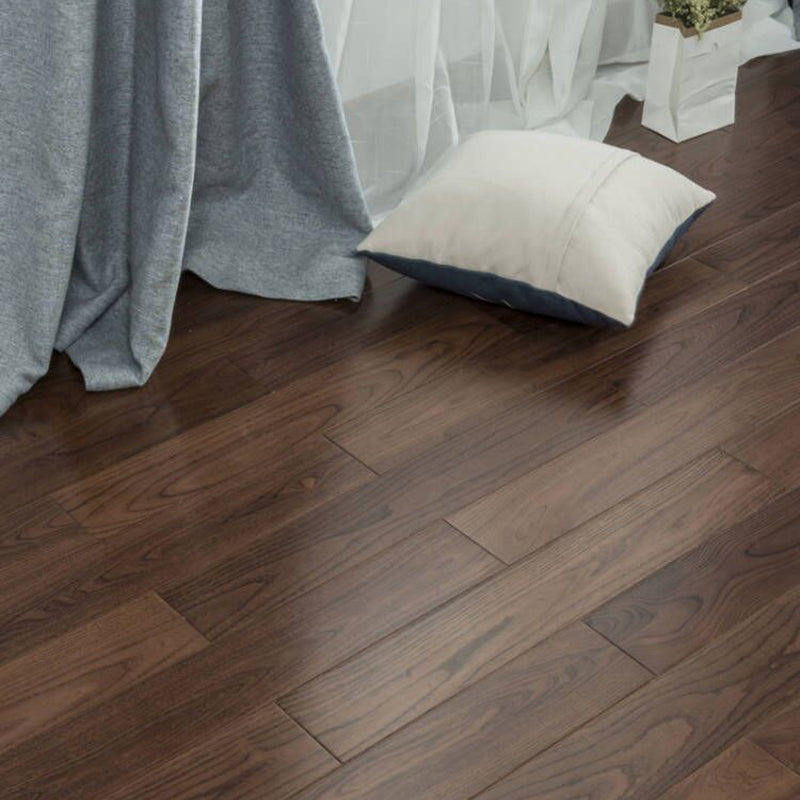 Waterproof Flooring Planks Solid Wood Click-Locking Hardwood Flooring 30"L x 5"W x 1"H Dark Wood Clearhalo 'Flooring 'Hardwood Flooring' 'hardwood_flooring' 'Home Improvement' 'home_improvement' 'home_improvement_hardwood_flooring' Walls and Ceiling' 7423767