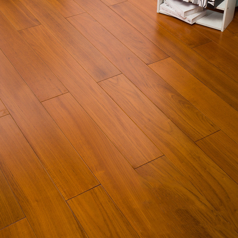 Solid Wood Flooring Water Resistant Interlocking Rectangle Plank Flooring 47"L x 6"W Dark Wood Clearhalo 'Flooring 'Hardwood Flooring' 'hardwood_flooring' 'Home Improvement' 'home_improvement' 'home_improvement_hardwood_flooring' Walls and Ceiling' 7423804