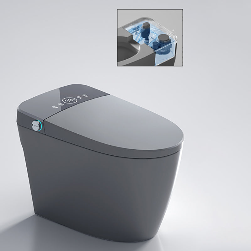 Contemporary Floor Mount Bidet Ceramic Foot Sensor Water Pressure Control Grey Clearhalo 'Bathroom Remodel & Bathroom Fixtures' 'Bidets' 'Home Improvement' 'home_improvement' 'home_improvement_bidets' 'Toilets & Bidets' 7434555