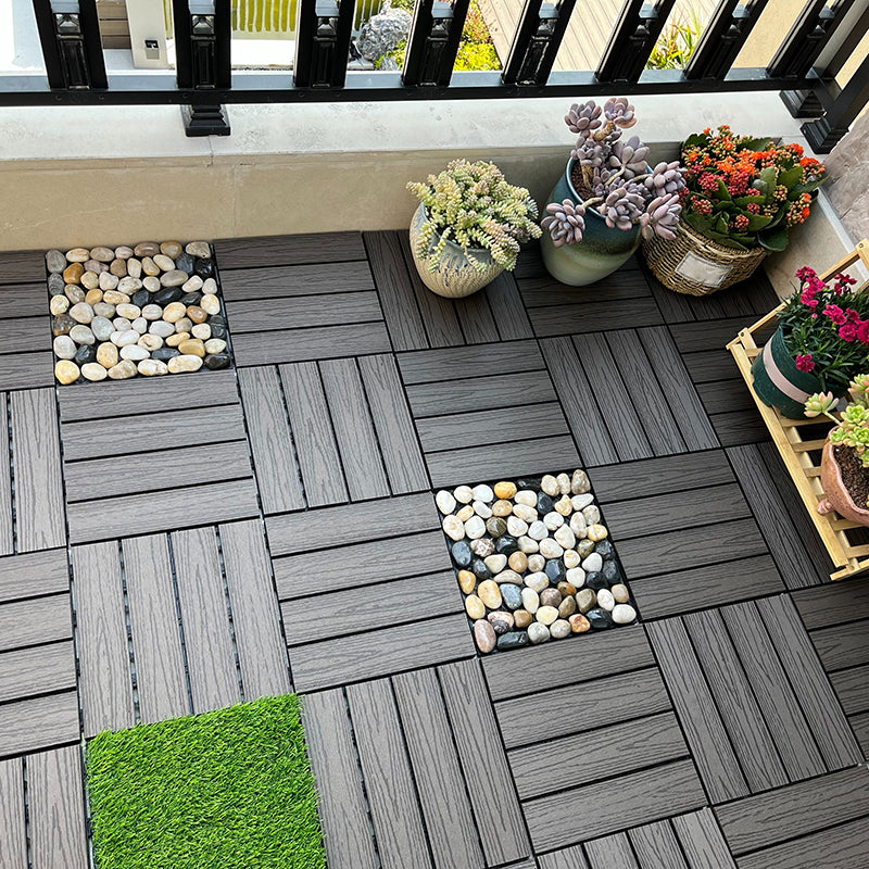 Modern Groove Locking Laminate Plank Flooring Plastic Wood Laminate Dark Coffee 3D Embossed Clearhalo 'Flooring 'Home Improvement' 'home_improvement' 'home_improvement_laminate_flooring' 'Laminate Flooring' 'laminate_flooring' Walls and Ceiling' 7442627