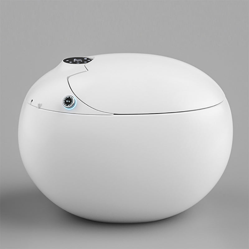 Contemporary Floor Standing Bidet Round White Heated Seat Warm Air Dryer Clearhalo 'Bathroom Remodel & Bathroom Fixtures' 'Bidets' 'Home Improvement' 'home_improvement' 'home_improvement_bidets' 'Toilets & Bidets' 7453956