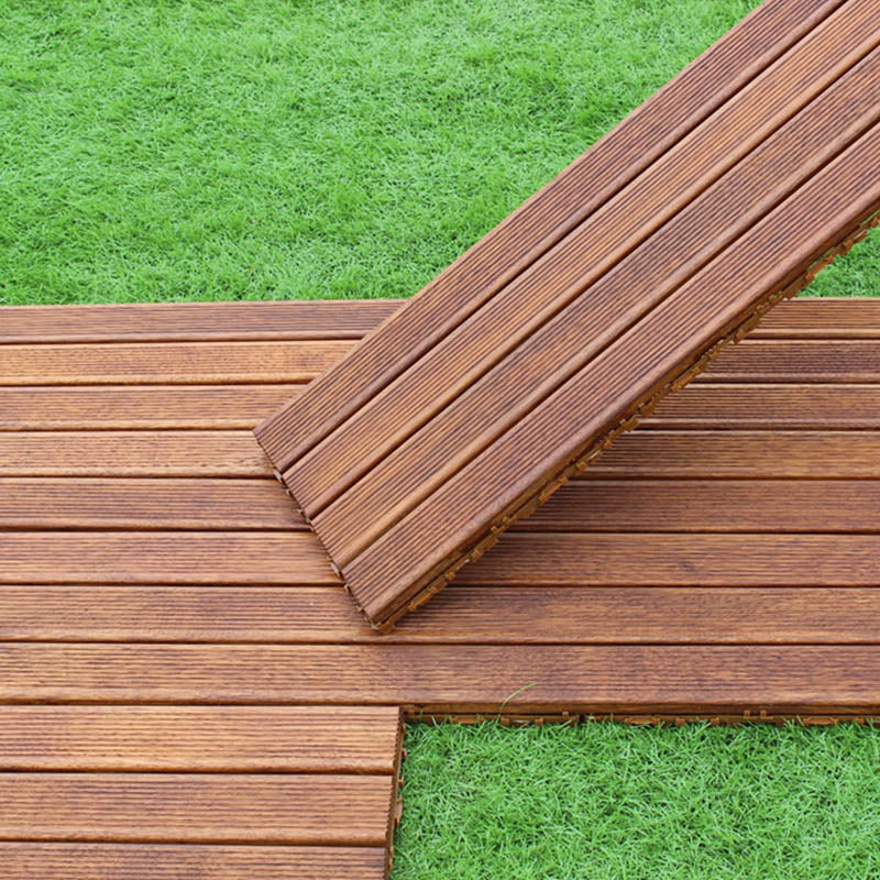 Wood Decking Tiles Waterproof Interlocking Patio Flooring Tiles Wire Brushed Clearhalo 'Home Improvement' 'home_improvement' 'home_improvement_outdoor_deck_tiles_planks' 'Outdoor Deck Tiles & Planks' 'Outdoor Flooring & Tile' 'Outdoor Remodel' 'outdoor_deck_tiles_planks' 7465254