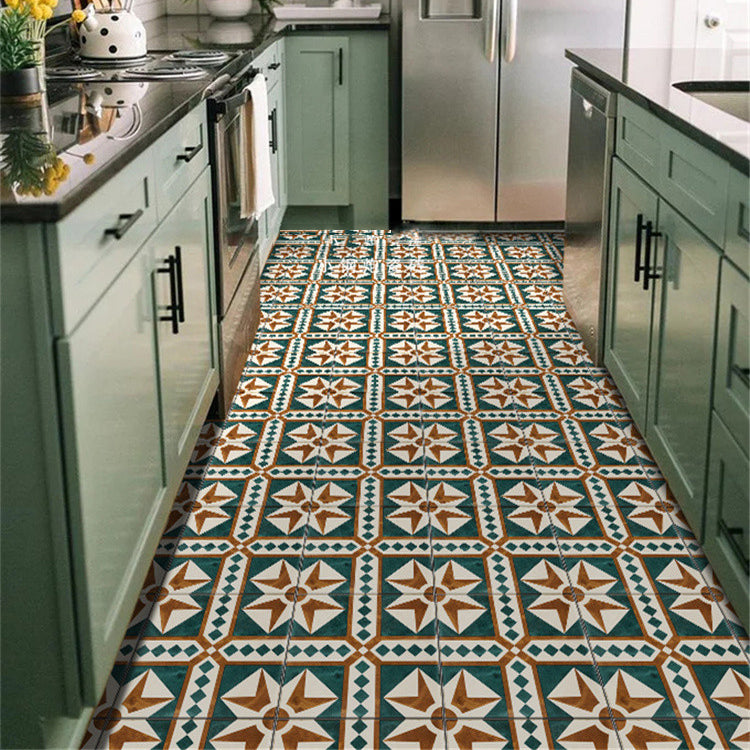 Green Vintage Pattern Wall Tiles Natural Stone Rectangular Tiles 325 Pieces Clearhalo 'Floor Tiles & Wall Tiles' 'floor_tiles_wall_tiles' 'Flooring 'Home Improvement' 'home_improvement' 'home_improvement_floor_tiles_wall_tiles' Walls and Ceiling' 7466556