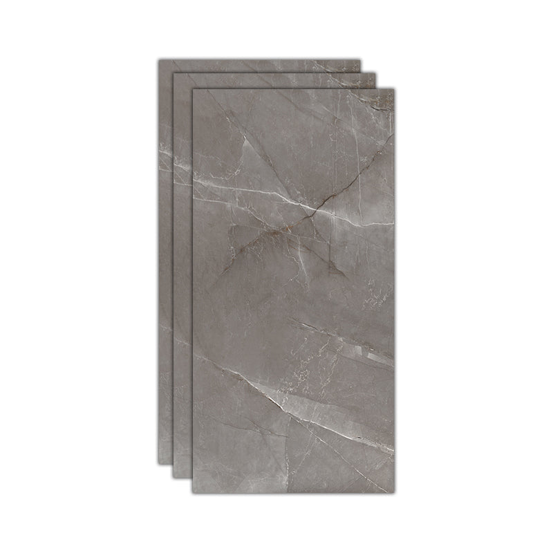 Contemporary Floor and Wall Tile Porcelain Marble Printed Frosted Tile Dark Gray Clearhalo 'Floor Tiles & Wall Tiles' 'floor_tiles_wall_tiles' 'Flooring 'Home Improvement' 'home_improvement' 'home_improvement_floor_tiles_wall_tiles' Walls and Ceiling' 7466582