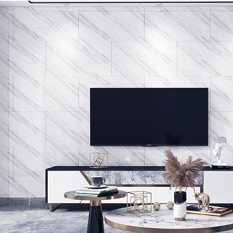 Rectangular Peel and Stick Tiles Modern Peel and Stick Backsplash 5 Pack Light Gray-White 5-Piece Set Clearhalo 'Flooring 'Home Improvement' 'home_improvement' 'home_improvement_peel_stick_blacksplash' 'Peel & Stick Backsplash Tile' 'peel_stick_blacksplash' 'Walls & Ceilings' Walls and Ceiling' 7467524