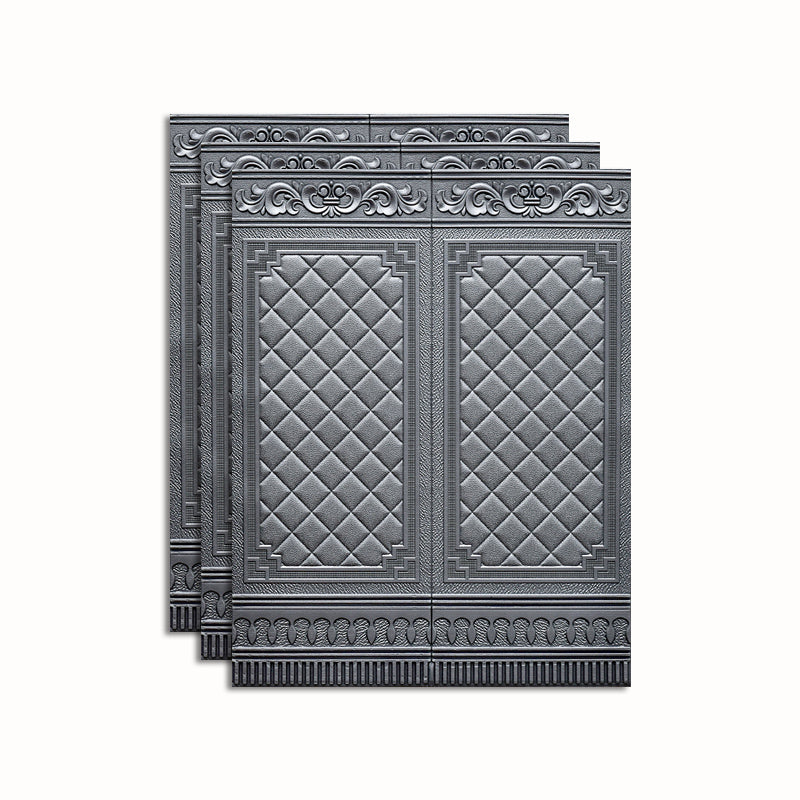 3D Backsplash Panels Contemporary Simple Backsplash Panels with Waterproof Silver Gray Clearhalo 'Flooring 'Home Improvement' 'home_improvement' 'home_improvement_wall_paneling' 'Wall Paneling' 'wall_paneling' 'Walls & Ceilings' Walls and Ceiling' 7467974