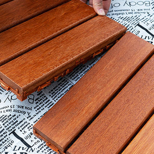 Wood Patio Flooring Tiles Outdoor Interlocking Decking Tiles with Waterproof Clearhalo 'Home Improvement' 'home_improvement' 'home_improvement_outdoor_deck_tiles_planks' 'Outdoor Deck Tiles & Planks' 'Outdoor Flooring & Tile' 'Outdoor Remodel' 'outdoor_deck_tiles_planks' 7481019