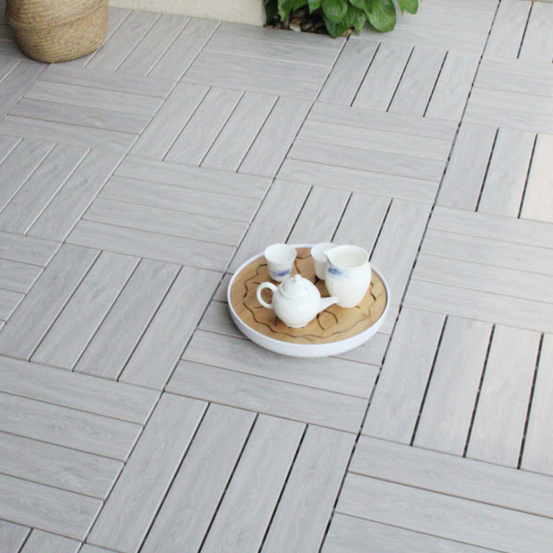 Composite Patio Flooring Tiles Waterproof Interlocking Patio Flooring Tiles 96.9 sq ft. - 99 Pieces Clearhalo 'Home Improvement' 'home_improvement' 'home_improvement_outdoor_deck_tiles_planks' 'Outdoor Deck Tiles & Planks' 'Outdoor Flooring & Tile' 'Outdoor Remodel' 'outdoor_deck_tiles_planks' 7481126