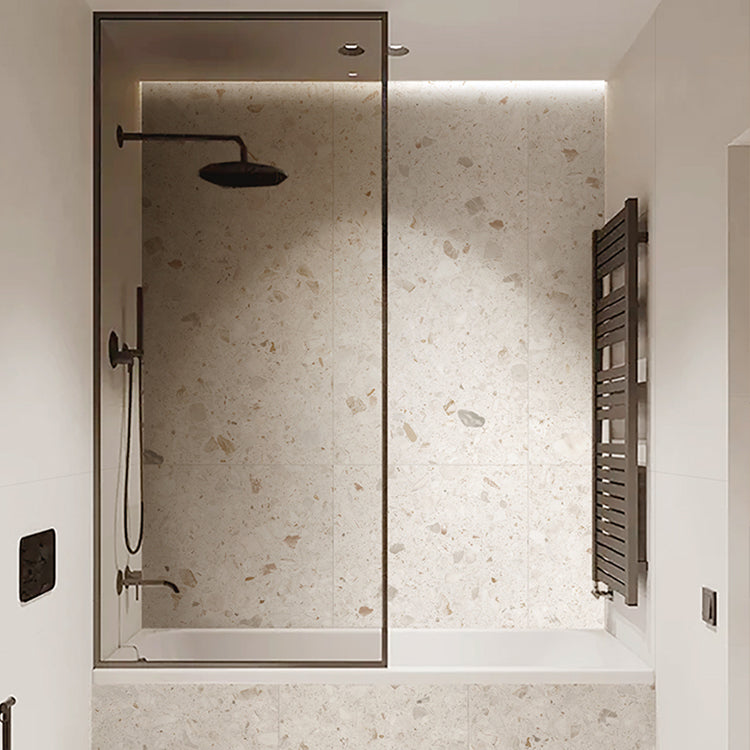 Modern Pattern Wall Tiles Natural Stone Rectangular Terrazzo Tiles Light Gray 26 Pieces Clearhalo 'Floor Tiles & Wall Tiles' 'floor_tiles_wall_tiles' 'Flooring 'Home Improvement' 'home_improvement' 'home_improvement_floor_tiles_wall_tiles' Walls and Ceiling' 7483157