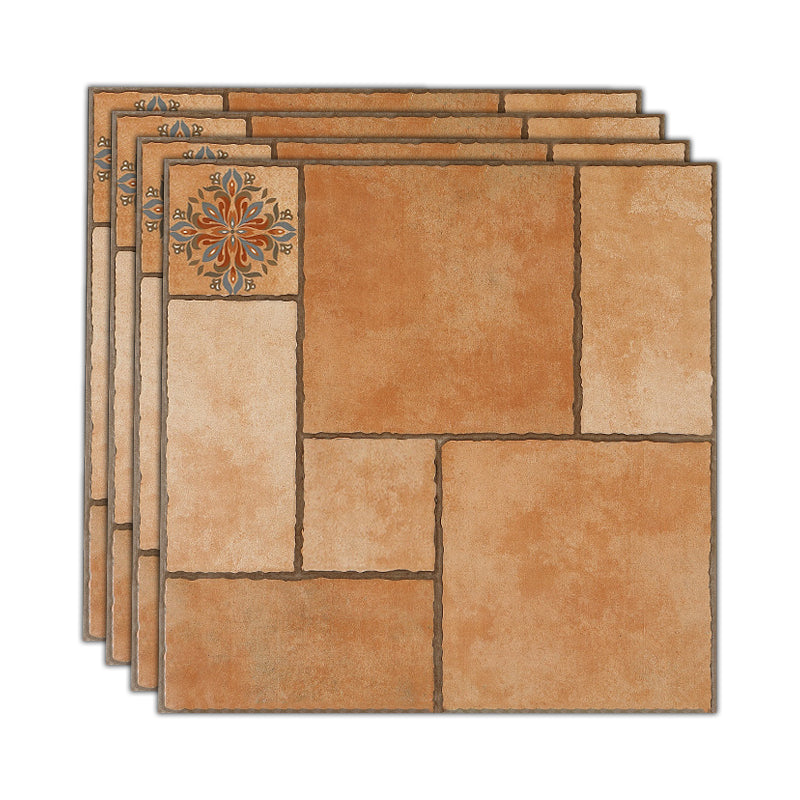 Vintage Square Floor and Wall Tile Natural Stone Wall & Floor Tile Orange Clearhalo 'Floor Tiles & Wall Tiles' 'floor_tiles_wall_tiles' 'Flooring 'Home Improvement' 'home_improvement' 'home_improvement_floor_tiles_wall_tiles' Walls and Ceiling' 7483294