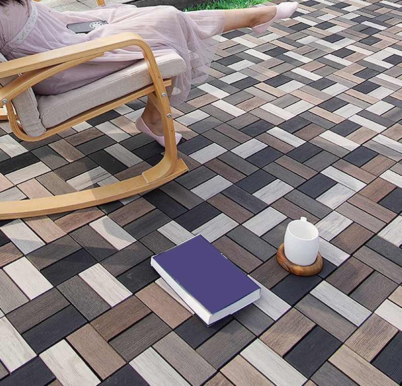 Brown Wood Self Adhesive Wood Floor Planks Reclaimed Wooden Planks for Balcony Gray White 75.3 sq ft. - 77 Pieces Clearhalo 'Flooring 'Hardwood Flooring' 'hardwood_flooring' 'Home Improvement' 'home_improvement' 'home_improvement_hardwood_flooring' Walls and Ceiling' 7505742