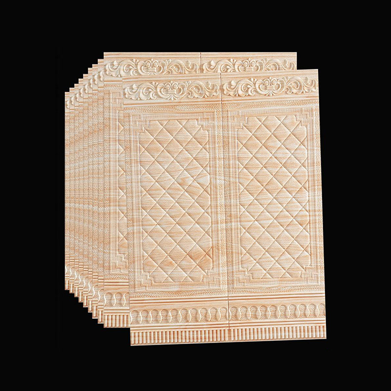 Modern 3D Wainscoting Waterproof Peel and Stick Indoor Wallboard White-Saffron 10-Piece Set Clearhalo 'Flooring 'Home Improvement' 'home_improvement' 'home_improvement_wall_paneling' 'Wall Paneling' 'wall_paneling' 'Walls & Ceilings' Walls and Ceiling' 7529746