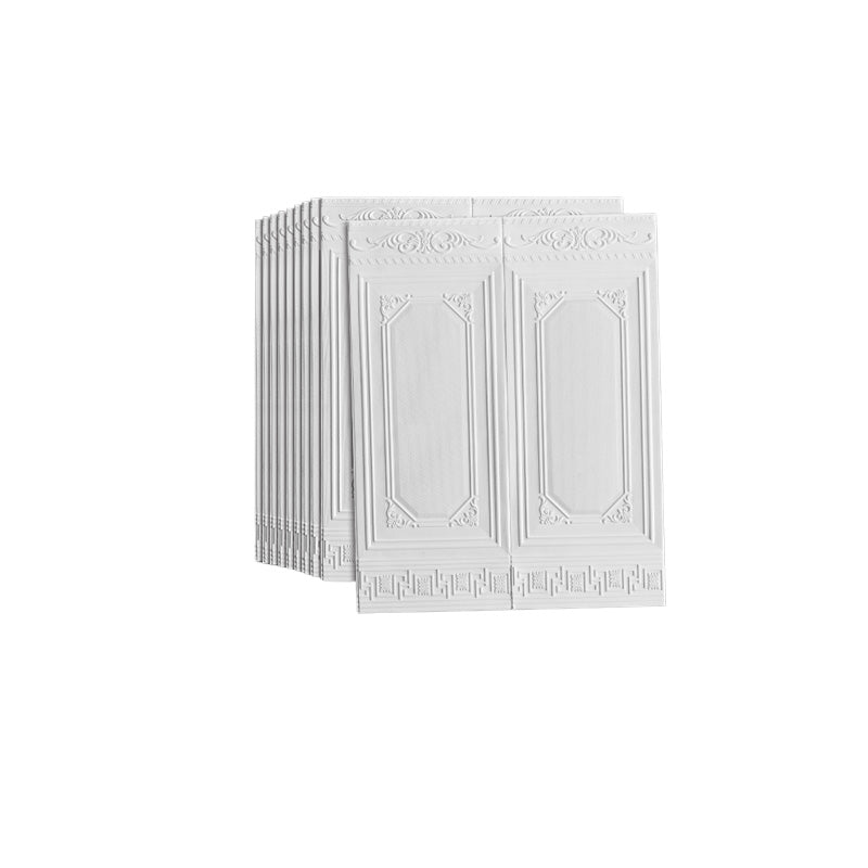 3D Backsplash Panels Waterproof Self-Adhesive Backsplash Panels White 10-Piece Set Clearhalo 'Flooring 'Home Improvement' 'home_improvement' 'home_improvement_wall_paneling' 'Wall Paneling' 'wall_paneling' 'Walls & Ceilings' Walls and Ceiling' 7529898