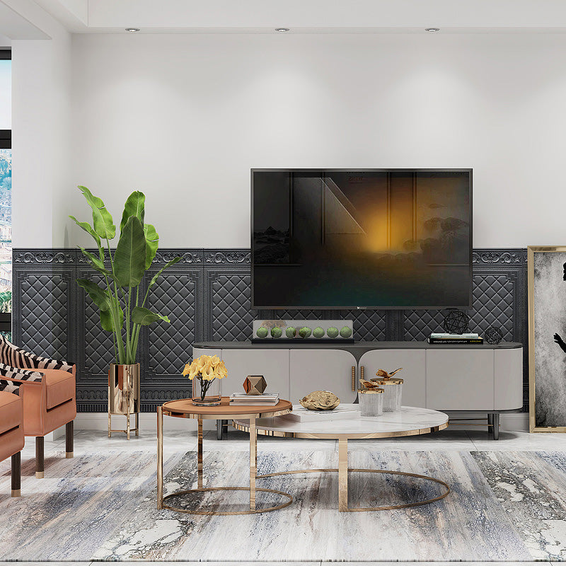 3D Backsplash Panels Waterproof Self-Adhesive Backsplash Panels Grey 10-Piece Set Clearhalo 'Flooring 'Home Improvement' 'home_improvement' 'home_improvement_wall_paneling' 'Wall Paneling' 'wall_paneling' 'Walls & Ceilings' Walls and Ceiling' 7529900