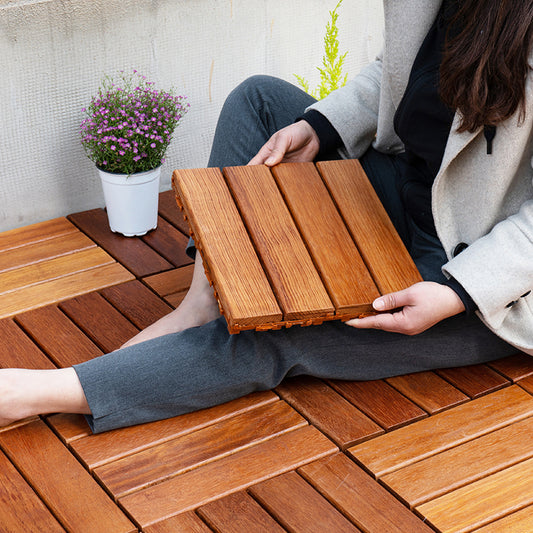 Snapping Patio Flooring Tiles Wood Patio Flooring Tiles with Waterproof Clearhalo 'Home Improvement' 'home_improvement' 'home_improvement_outdoor_deck_tiles_planks' 'Outdoor Deck Tiles & Planks' 'Outdoor Flooring & Tile' 'Outdoor Remodel' 'outdoor_deck_tiles_planks' 7530000