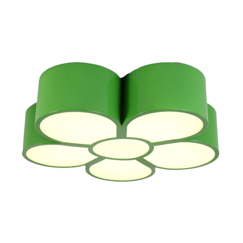 Yellow/Red/Pink Floral Ceiling Lighting Kids Style Acrylic LED Flush Mount Fixture for Living Room Clearhalo 'Ceiling Lights' 'Close To Ceiling Lights' 'Close to ceiling' 'Flush mount' Lighting' 753600