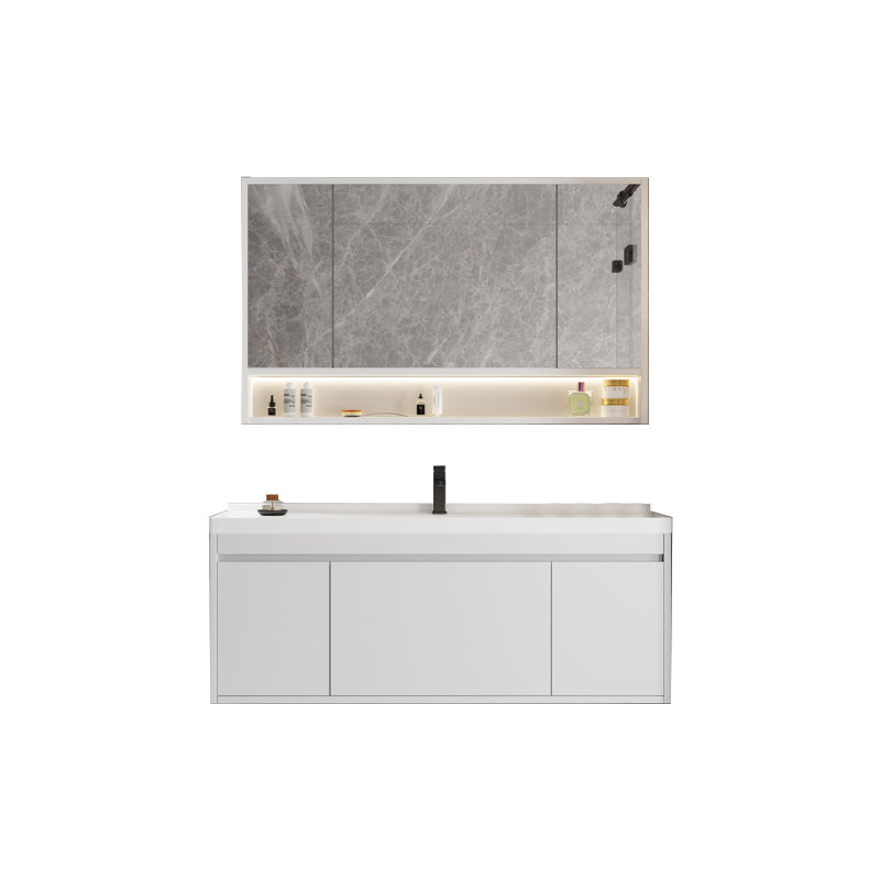 Rectangular Bathroom Vanity Single-Sink Modern White Wall Mount Vanity Set Vanity & Faucet & Mirror Cabinet https: res.litfad.com site img item 2023 02 05 7572920 1200x1200.jpg Clearhalo 'Bathroom Remodel & Bathroom Fixtures' 'Bathroom Vanities' 'bathroom_vanities' 'Home Improvement' 'home_improvement' 'home_improvement_bathroom_vanities' 7572920