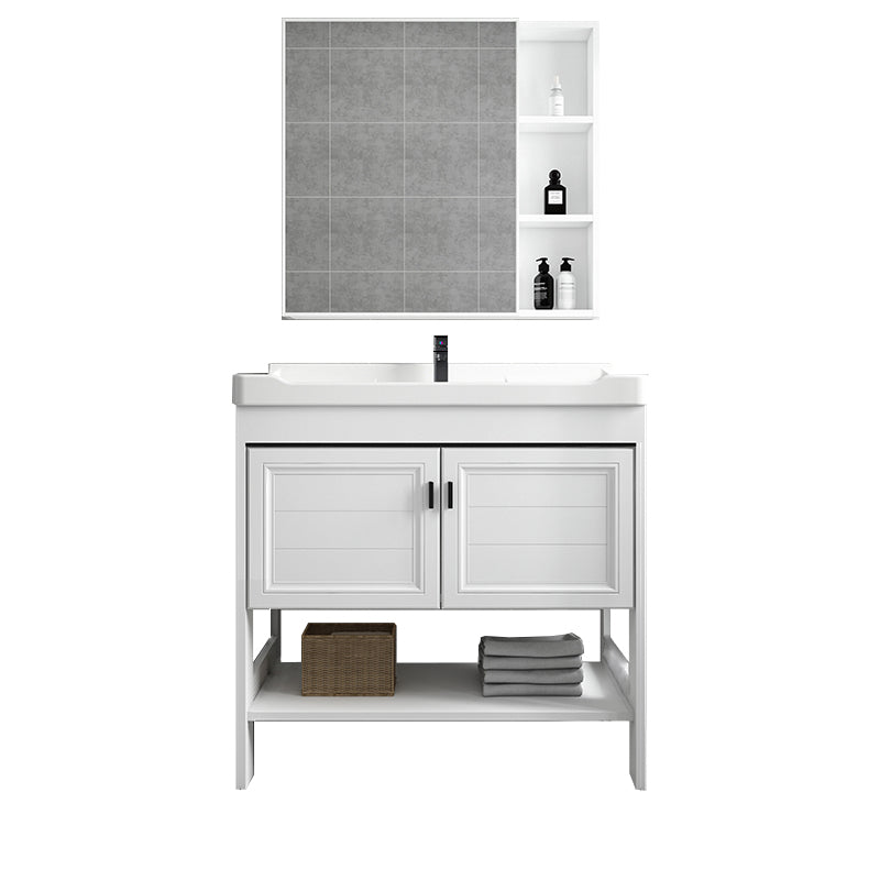 Modern Bathroom Vanity Freestanding Faucet Included Bathroom Sink Vanity Vanity & Faucet & Mirror Cabinet Clearhalo 'Bathroom Remodel & Bathroom Fixtures' 'Bathroom Vanities' 'bathroom_vanities' 'Home Improvement' 'home_improvement' 'home_improvement_bathroom_vanities' 7588715