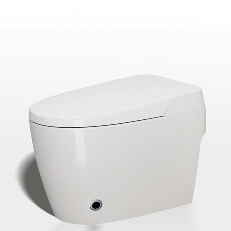 Elongated Ceramic Bidets Seat Smart Floor Standing Toilet Seat Bidet in White Clearhalo 'Bathroom Remodel & Bathroom Fixtures' 'Bidets' 'Home Improvement' 'home_improvement' 'home_improvement_bidets' 'Toilets & Bidets' 7612396