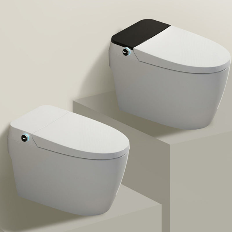 Elongated Ceramic Bidets Seat Smart Floor Standing Toilet Seat Bidet in White Clearhalo 'Bathroom Remodel & Bathroom Fixtures' 'Bidets' 'Home Improvement' 'home_improvement' 'home_improvement_bidets' 'Toilets & Bidets' 7612397