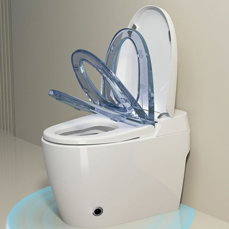 Elongated Ceramic Bidets Seat Smart Floor Standing Toilet Seat Bidet in White Clearhalo 'Bathroom Remodel & Bathroom Fixtures' 'Bidets' 'Home Improvement' 'home_improvement' 'home_improvement_bidets' 'Toilets & Bidets' 7612398