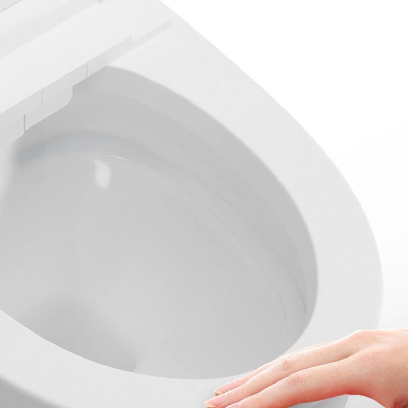 Elongated Ceramic Bidets Seat Smart Floor Standing Toilet Seat Bidet in White Clearhalo 'Bathroom Remodel & Bathroom Fixtures' 'Bidets' 'Home Improvement' 'home_improvement' 'home_improvement_bidets' 'Toilets & Bidets' 7612403