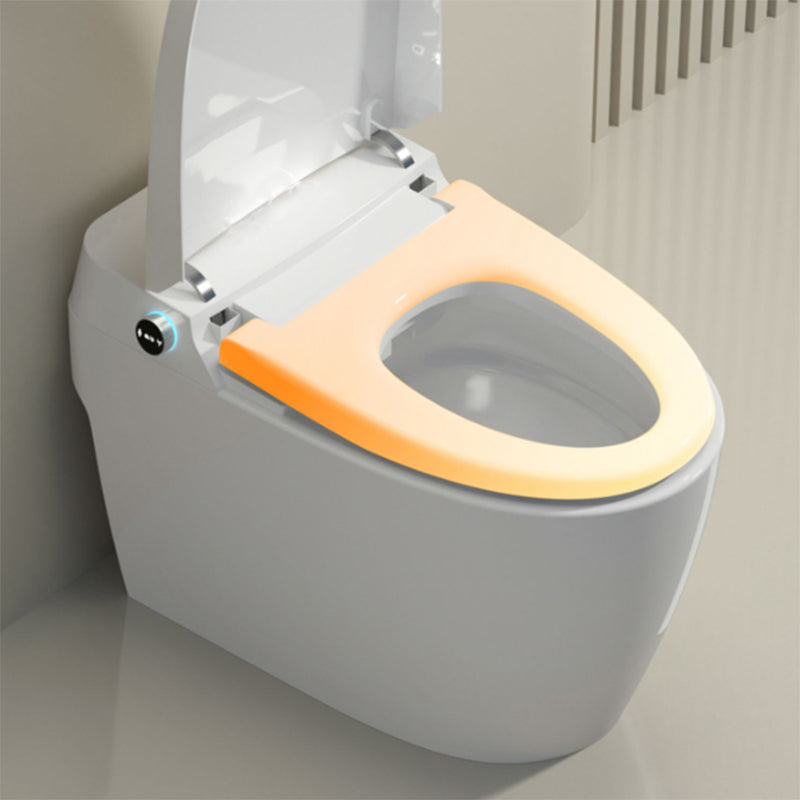 Elongated Ceramic Bidets Seat Smart Floor Standing Toilet Seat Bidet in White Clearhalo 'Bathroom Remodel & Bathroom Fixtures' 'Bidets' 'Home Improvement' 'home_improvement' 'home_improvement_bidets' 'Toilets & Bidets' 7612404